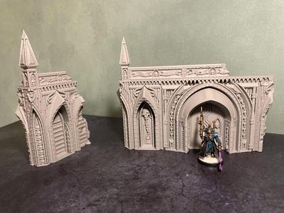 Wargame terrain Small ruin 2 Grimdark Gothic