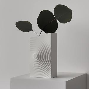 Ripple Cube Vase – Modern Geometric Home Decor