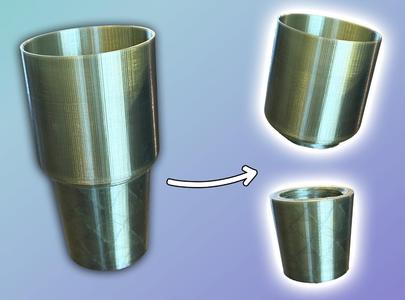 Cup Holder Adapter w/ Screw-top Storage