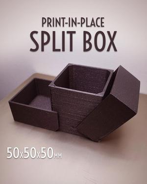 Print-in-Place Split Box 50x50x50mm