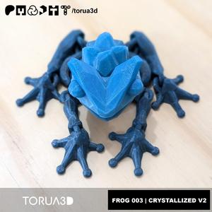 Articulated Frog 003 - Crystallized V2 - Print in place - No supports - STL