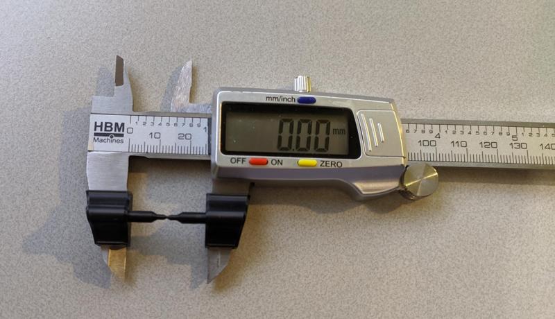 Calipers outside groove measuring tips