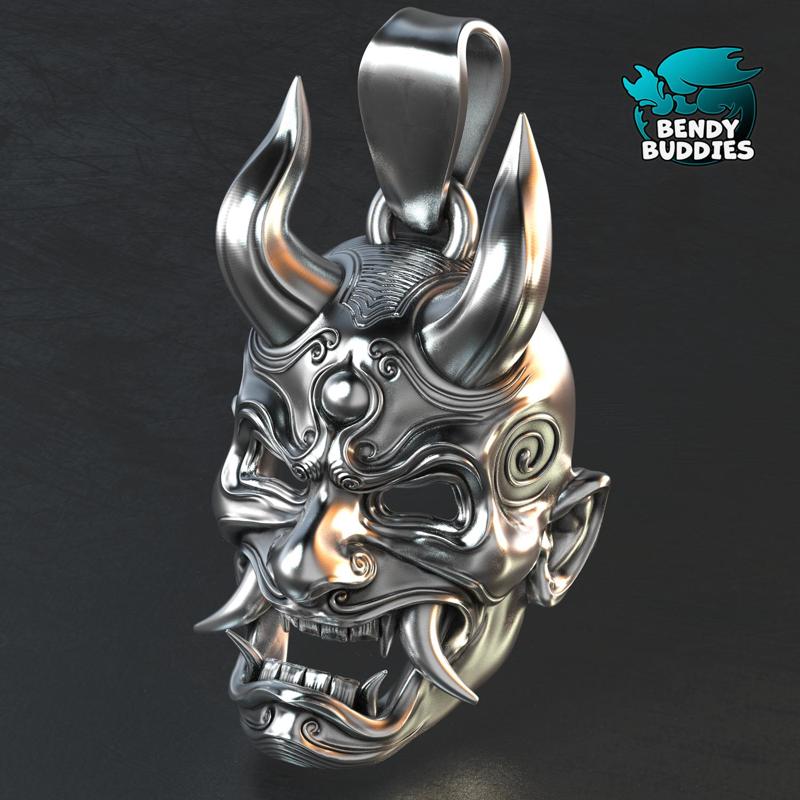 Oni Amulet / Necklace Pendant / Gothic Jewelry Pre-Supported / Death Punk Rock / Keychain Accessory / Alchemy Bracelet Decoration / Biker Artifact Deco