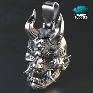 Oni Amulet / Necklace Pendant / Gothic Jewelry Pre-Supported / Death Punk Rock / Keychain Accessory / Alchemy Bracelet Decoration / Biker Artifact Deco