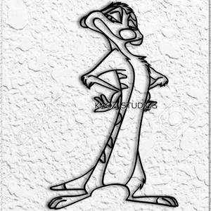 Timon the Meerkat wal lart The Lion King decor Disney Fanart