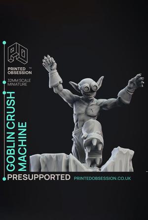 Crusher Goblin - Goblin Brewers - PRESUPPORTED - Illustrated and Stats - 32mm scale			