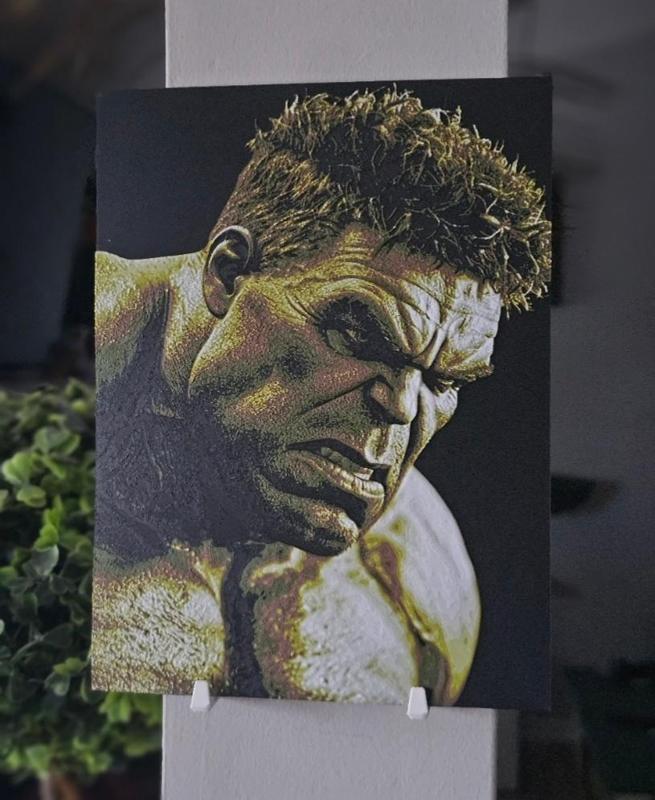 Hulk Hueforge 3D Printed Texture Wall Art