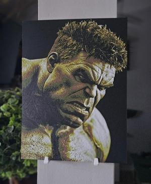 Hulk Hueforge 3D Printed Texture Wall Art