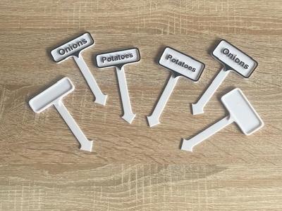 Plant labels signs 2 sizes to write on yourself