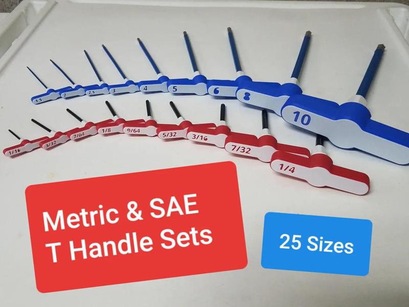 T-Handles Metric & SAE - Allen Hex Key (25 Sizes)