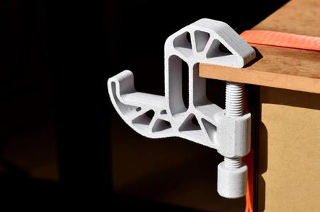 Desk clamp with hook