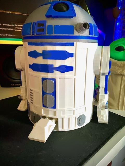 R2D2 "Inspired" Trash Bin w/ Foot Pedal