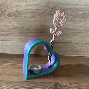 Mother's Day Heart vase with LED / Muttertag Herz