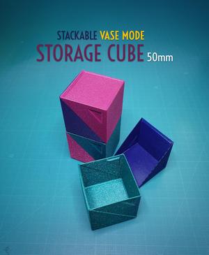 Stackable Storage Cube 50mm || Vase Mode