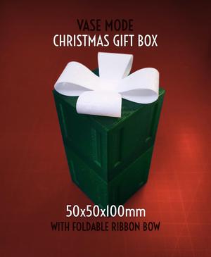 Christmas Gift Box - 50x50x100mm || Vase Mode