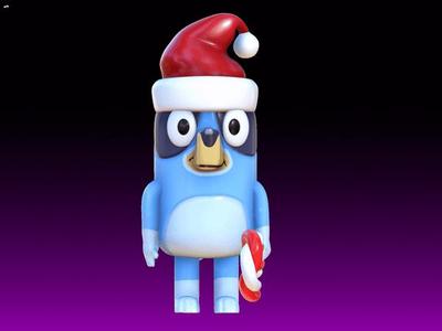 Festive Fun with Bluey: Holiday 3D Models Collection "Bluey"
