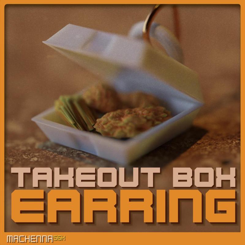 Takeout Box Earring