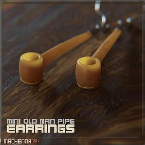 Mini Old Man Pipe Earrings