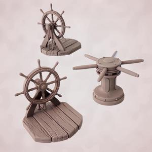  Ships Wheel & Capstain