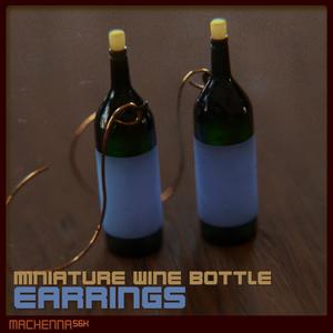 Miniature Wine Bottle Earrings