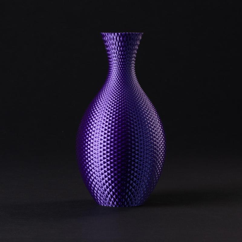 Geometric Spherical Vase with Diamond Pattern