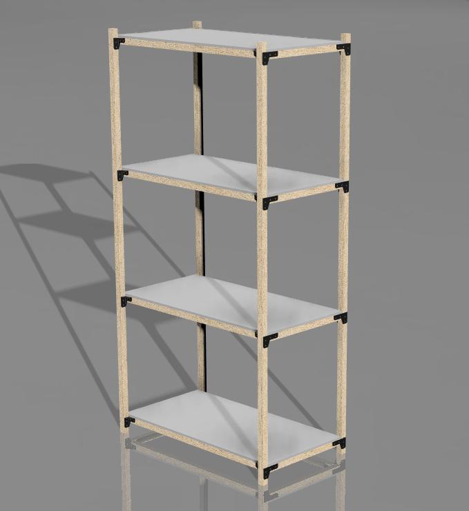 Parametric 2x2 Storage Shelf with SORSET Type 1 Bracket
