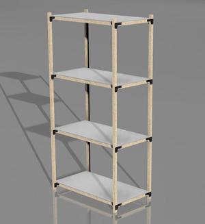 Parametric 2x2 Storage Shelf with SORSET Type 1 Bracket