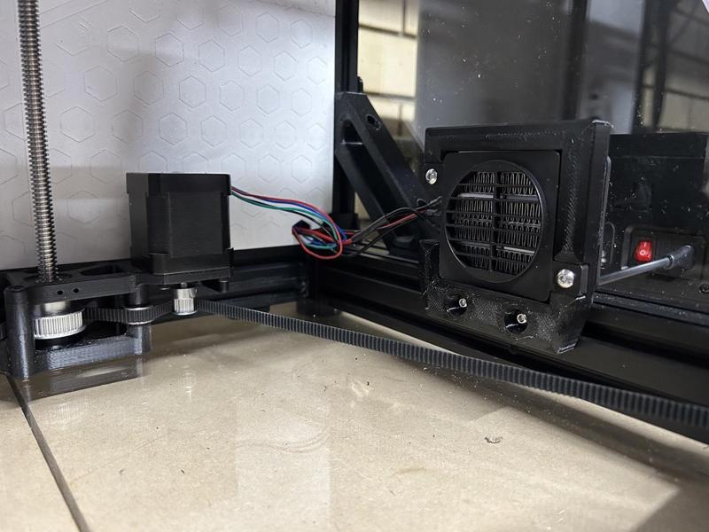 PTC Heater mount for 2040 or 4040 extrusion