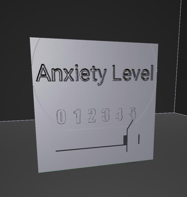 Funny pin adjustable anxiety level