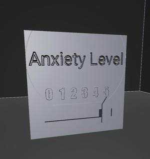 Funny pin adjustable anxiety level
