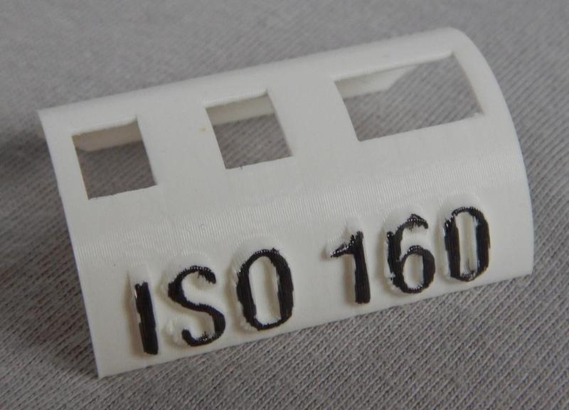 Schablone für DX-Code ISO 160; Template for DX code ISO 160