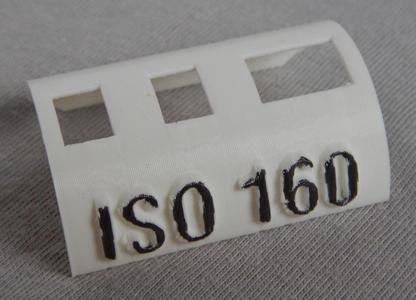 Schablone für DX-Code ISO 160; Template for DX code ISO 160