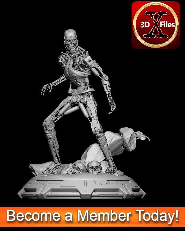 Terminator - T800 Statue - 3D Print File STL