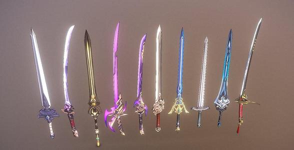 10 Genshin Impact Inspired Sword 3D Models