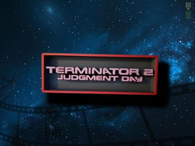 Terminator 2 Cinema Film Room Sign Box