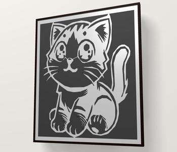 Sweet kitty framed wall 2d Art