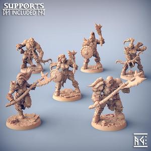 Orc Barbarians Set - 6 Modular Unit