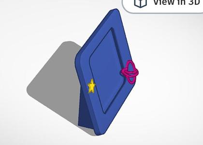 Picture frame with slot