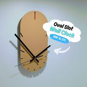 Oval Slot Wall Clock