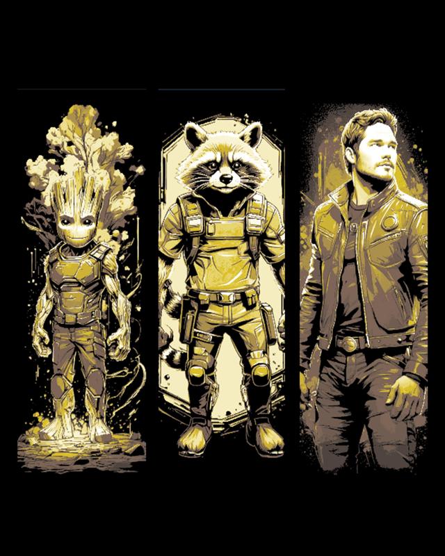 Fanart Set of Bookmarks from Guardians of the Galaxy - Rocket, Groot and Star-Lord