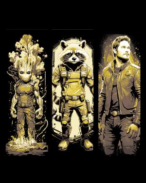 Fanart Set of Bookmarks from Guardians of the Galaxy - Rocket, Groot and Star-Lord