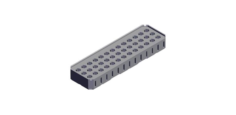 Multibin - 3x1x0.5H Hex Bit Insert.stl