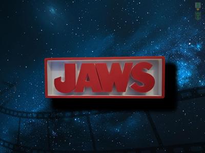 Jaws Cinema Film Room Sign Box