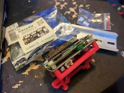 DIN rail mount for Zero4U & Pi Zero