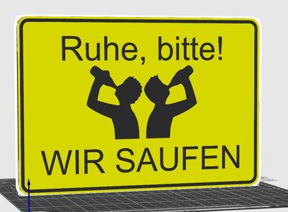 Bitte, Ruhe! WIR SAUFEN.