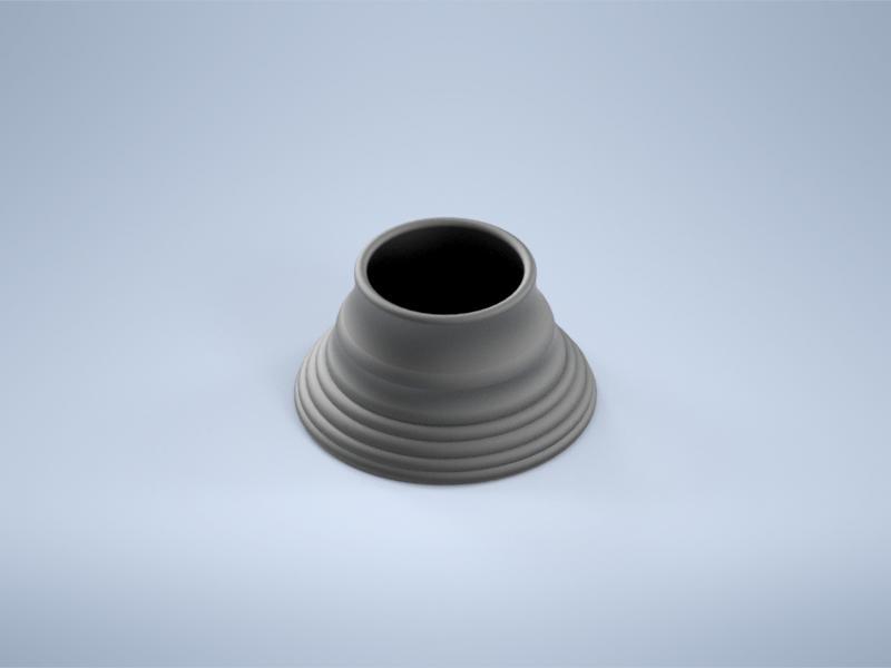 Flower pot with curves
