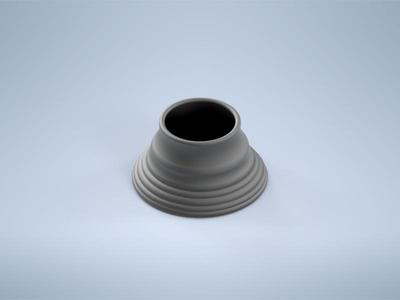Flower pot with curves