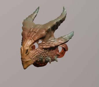 Copper Dragon Mask