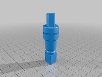 Kitchenaid Pasta Roller Shaft (KSMP) (Parametric + STEP)