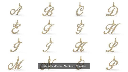Initial Letters Pendant Alphabets  3D Model Collection